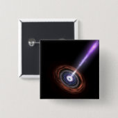 Gammastraling in Galactic Nuclei Vierkante Button 5,1 Cm (Voorkant /achterkant)