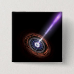 Gammastraling in Galactic Nuclei Vierkante Button 5,1 Cm