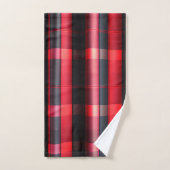 Gamme Abstraite Red Black Plaid (Serviette à main)