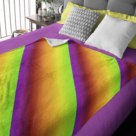 Gamme de couleurs diagonales Couverture en polaire