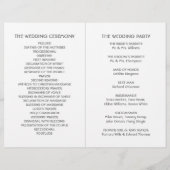 Gamme de forêts grises Programme de mariage des bo (Dos)