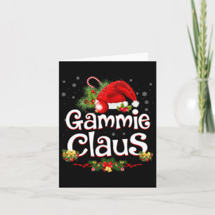 Gammie Claus Kerstman Kerstmispyjama Familie Match Kaart