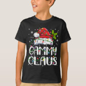 Gammy Claus Kerstmis Kerstman Hoed Matching Famili T-shirt (Voorkant)