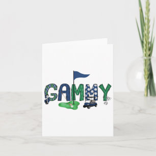 Gammy van de verjaardag jongen gat in een golf spo kaart