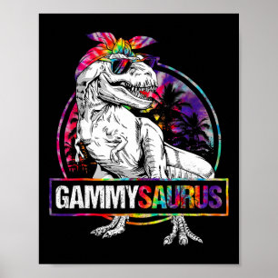Gammysaurus Dinosaur Gammy Saurus Familie Matching Poster