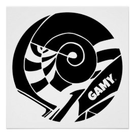 GAMY® Black Logo  Perfect Poster