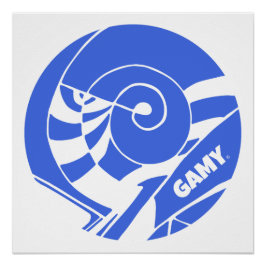 GAMY® Royal blue Logo  Perfect Poster