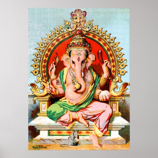 Ganapathi van Ravi Varma. Ganesha Poster (Voorkant)
