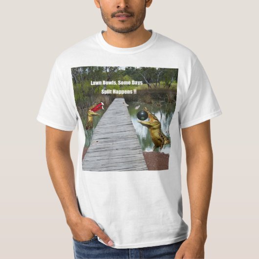 Ganceerde Bowls Australia Split Happt, Mannen waar T-shirt (Voorkant)