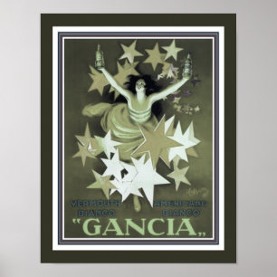 Gancia Vermouth , Art Deco, Poster