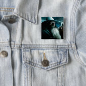 Gandalf bij Dol Guldur Vierkante Button 5,1 Cm (In situ)