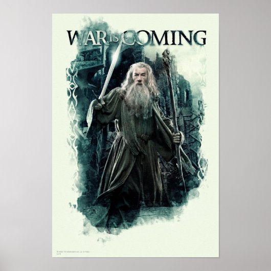 Gandalf - Er komt oorlog Poster (Voorkant)