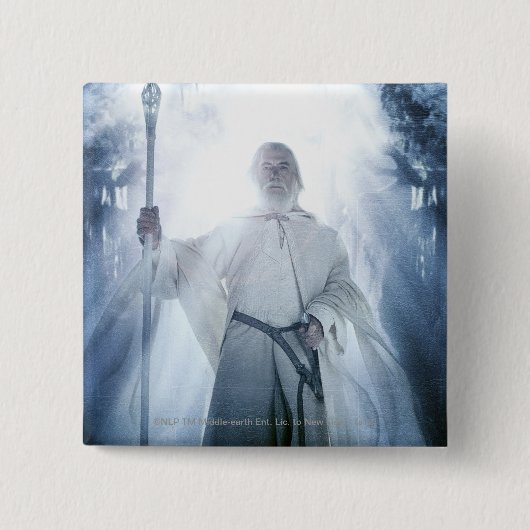 GANDALF™ gloeien Vierkante Button 5,1 Cm (Voorkant)