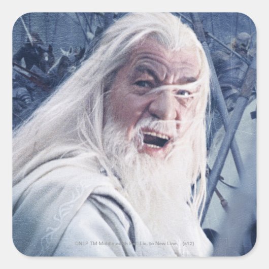 GANDALF™ in strijd Vierkante Sticker (Voorkant)