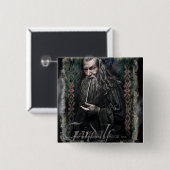 Gandalf met naam vierkante button 5,1 cm (Voorkant /achterkant)