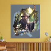 Gandalf met personeel en zwaard canvas afdruk (Insitu (Woonkamer))