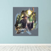 Gandalf met personeel en zwaard canvas afdruk (Insitu (Houten vloer))