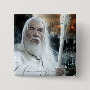 GANDALF™ met personeel Vierkante Button 5,1 Cm