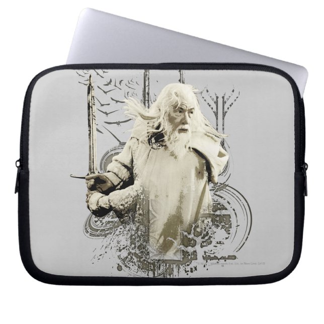 GANDALF™ met Sword Vector Collage Laptop Sleeve (Voorkant)