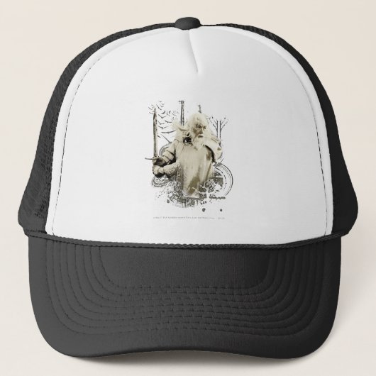 GANDALF™ met Sword Vector Collage Trucker Pet (Voorkant)