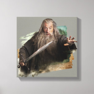 Gandalf met zwaard canvas afdruk