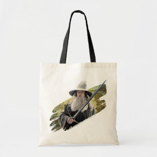 Gandalf met zwaard groen tote bag