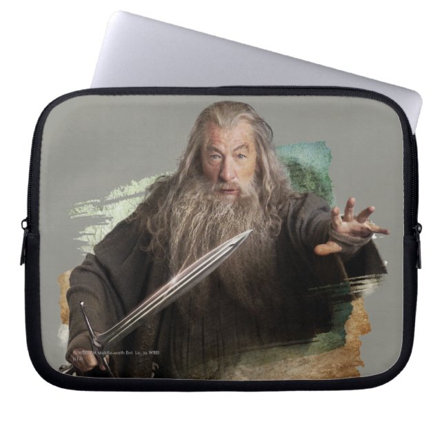 Gandalf met zwaard laptop sleeve (Voorkant)