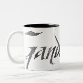 Gandalf-naam gestructureerd tweekleurige koffiemok (Links)