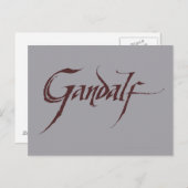 Gandalf Name Solid Briefkaart (Voorkant / Achterkant)