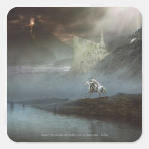 GANDALF™ neemt hobbits mee naar de beveiligde stad Vierkante Sticker