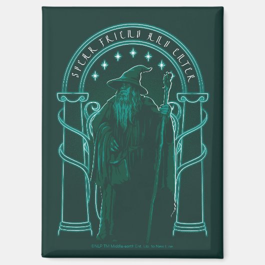 GANDALF™ "Speak Friend And Enter" Doors of Durin Magneet (Voorkant)