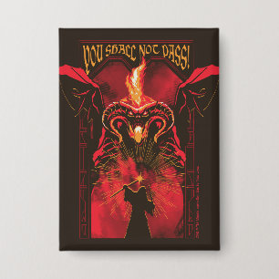 GANDALF™ Vs Balrog "Je Zal Niet Passeren" Grafisch Button