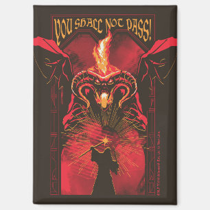 GANDALF™ vs Balrog "Je zult niet passeren" Grafisc Magneet
