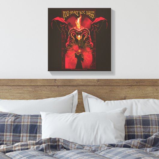 GANDALF™ Vs Balrog "You Shall Not Pass" Graphic Canvas Afdruk (Insitu (Slaapkamer))