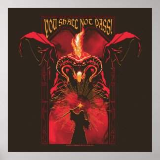 GANDALF™ Vs Balrog "You Shall Not Pass" Graphic Poster