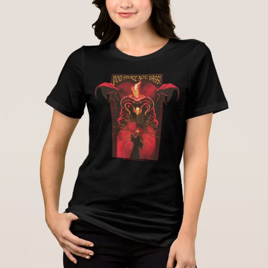 GANDALF™ Vs Balrog "You Shall Not Pass" Graphic Tri-Blend Shirt (Voorkant)