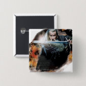 Gandalf With Sword In Battle Vierkante Button 5,1 Cm (Voorkant /achterkant)