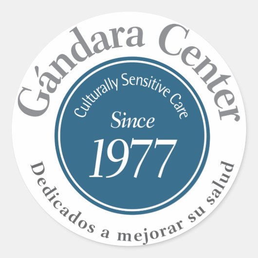 Gándara Center Logo Ronde Sticker (Voorkant)