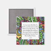 Gandhi Animal Quote Magneet (Voorkant / Achterkant)