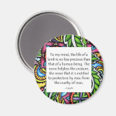 Gandhi Animal Quote Magneet (Voorkant / Achterkant)