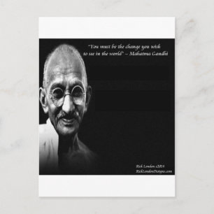 Gandhi Be The Change Wijsheid Quote Briefkaart