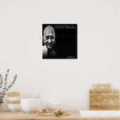 Gandhi be the change Wisdom Quote Poster (Keuken)