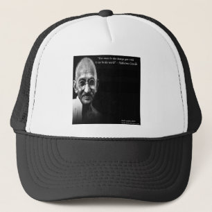 Gandhi be the change Wisdom Quote Trucker Pet