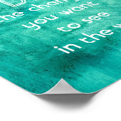 Gandhi citation affiche de motivation être le chan (Coin)