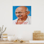 Gandhi & Citation Poster de changement (Cuisine)