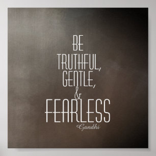 Gandhi citations inspirantes affiche grise