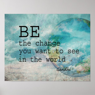 Gandhi cite une affiche de motivation sur l'art ph