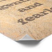 Gandhi citeert poster blauwgroen sepia nood wandku (Hoek)