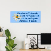 Gandhi Earth Quote Poster (Thuiskantoor)