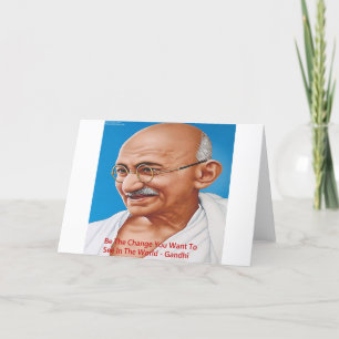 Gandhi en wees het Veranderingscitaat Kaart
